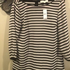 Black and beije blouse